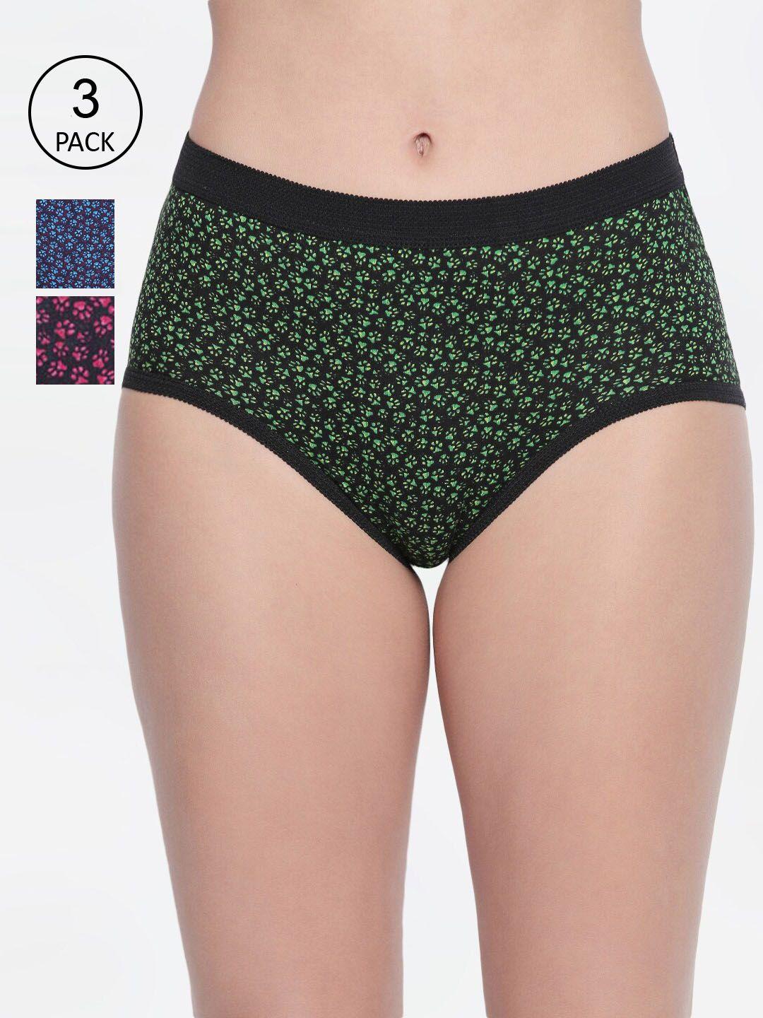 bodycare women pack of 3 printed mid rise hipster briefs 25000-3pcs-2xl