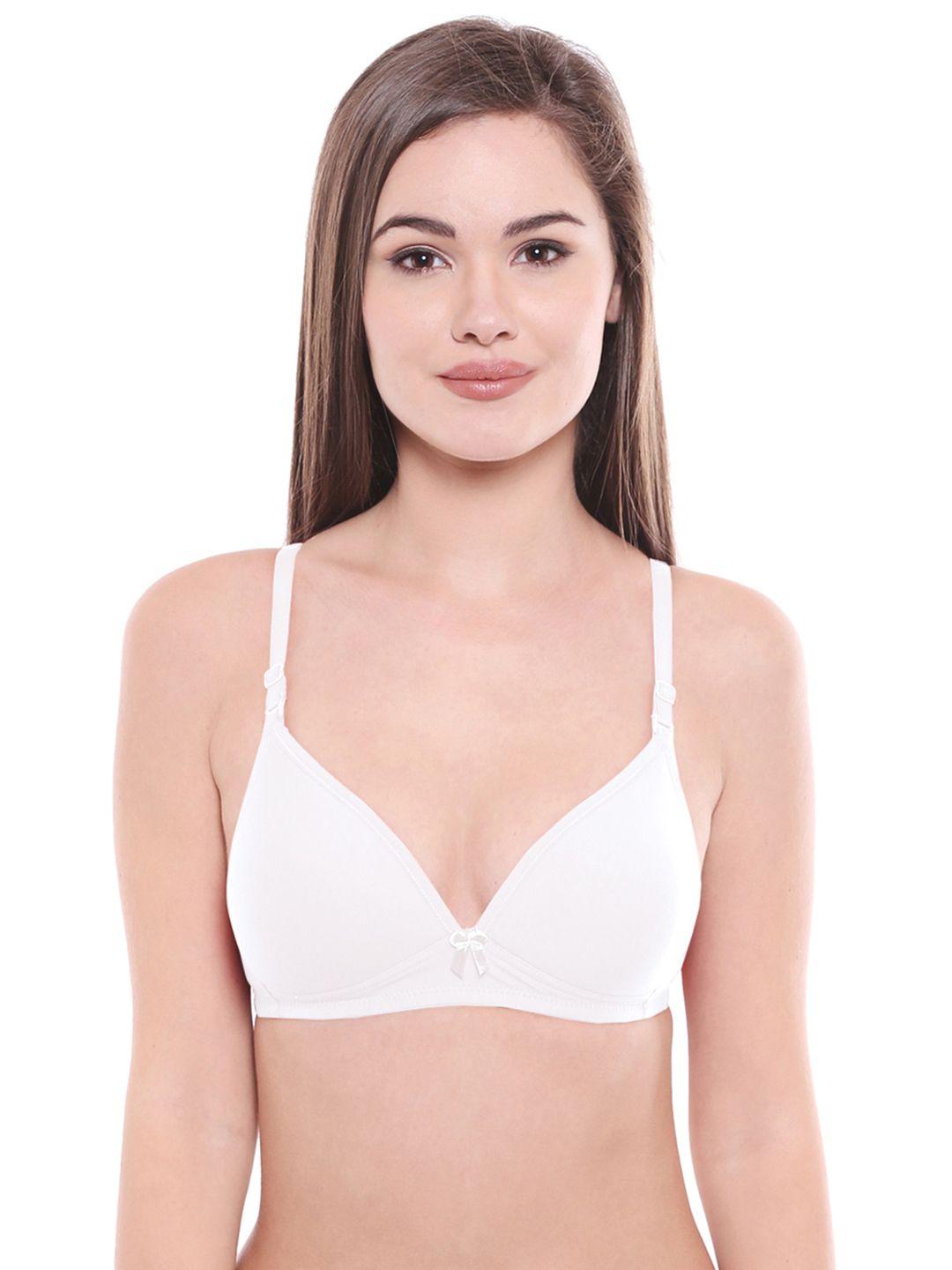 bodycare women white solid t-shirt bra 6552w