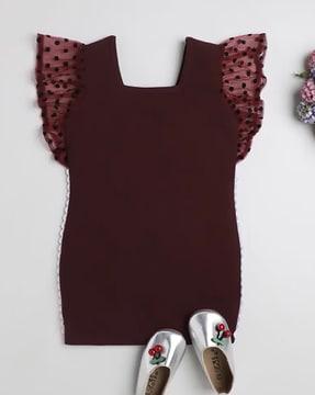 bodycon dress with lace detail