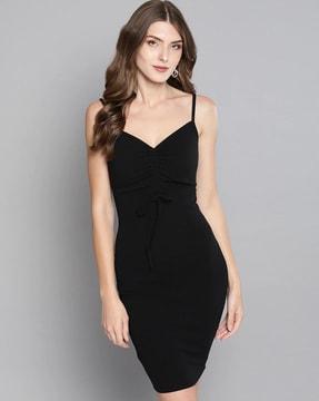 bodycon dress with cinched detail