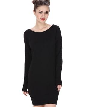 bodycon dress with full sleeves