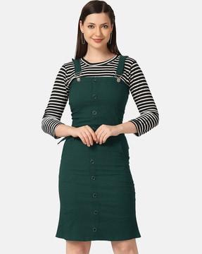 bodycon dungaree  with insert pockets