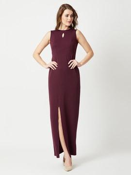 bodycon maxi dress with side slit