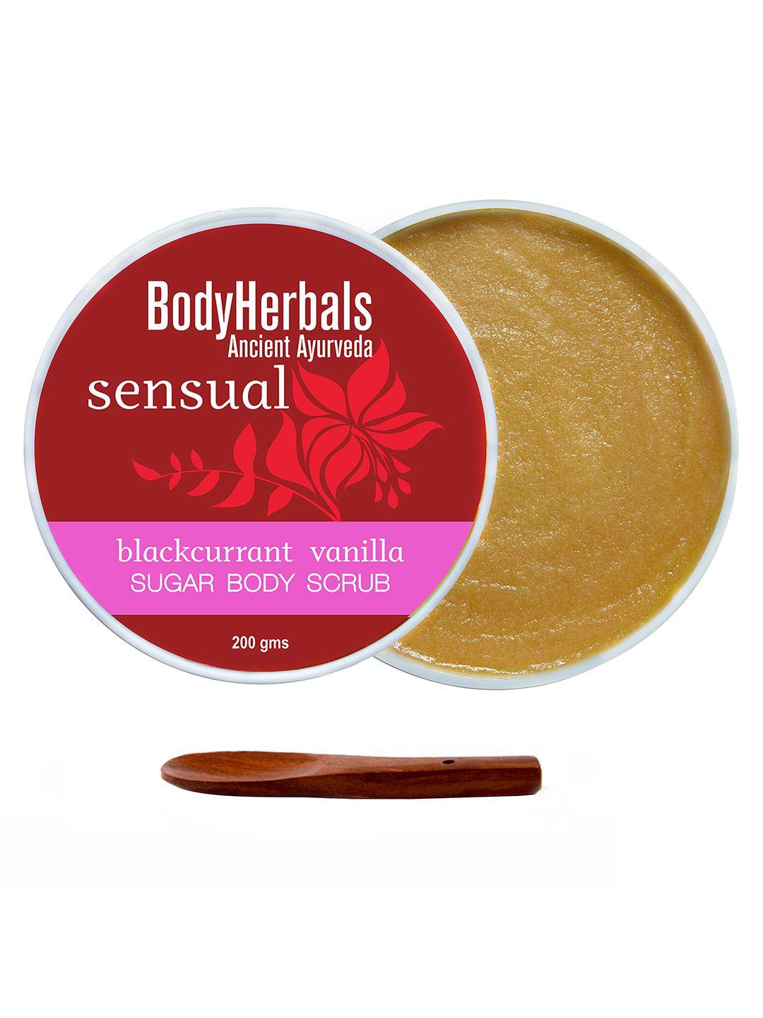 bodyherbals sensual sugar blackcurrant & vanilla body scrub - 200 g