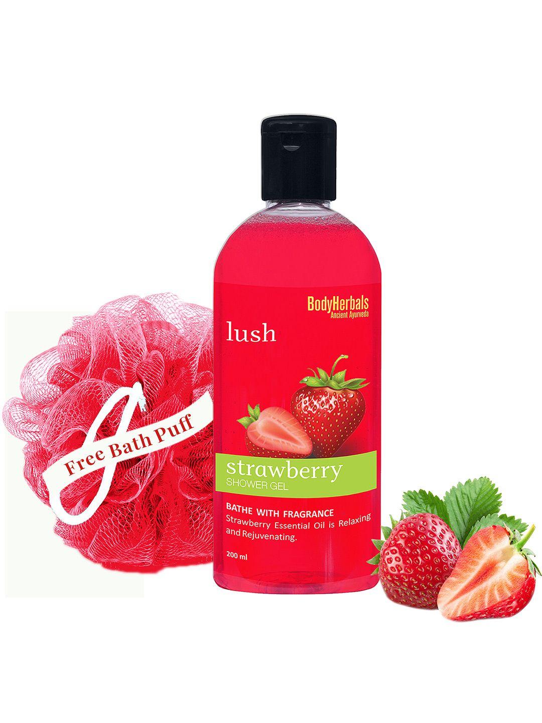 bodyherbals unisex lush strawberry shower gel 200ml
