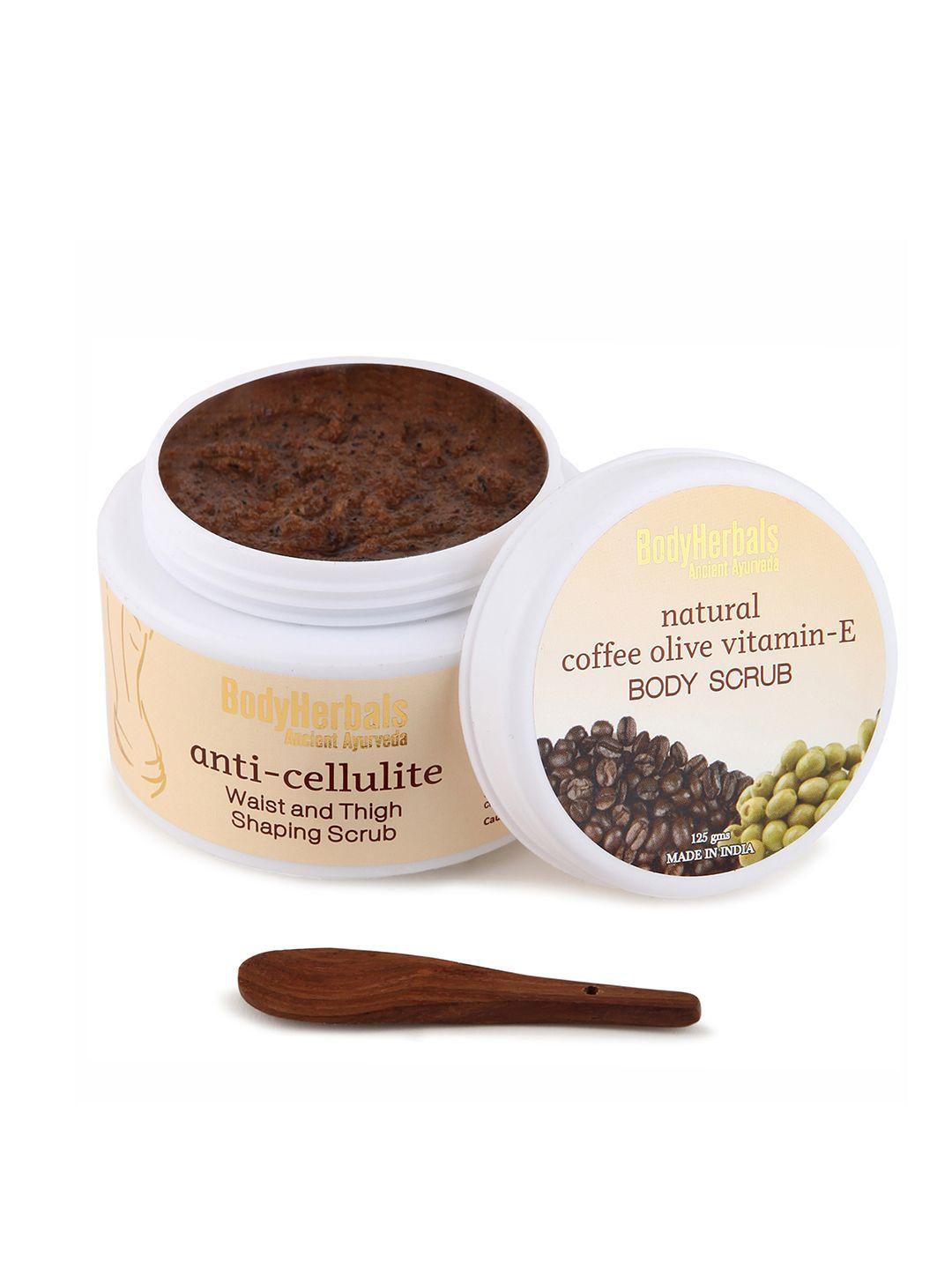 bodyherbals anti-cellulite coffee olive and vitamin e body scrub 125 gm