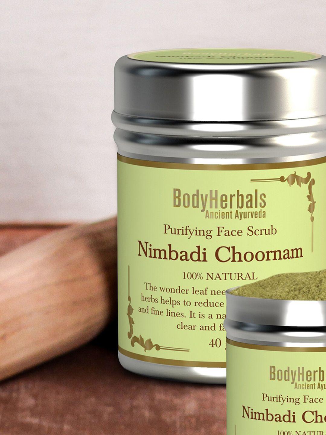 bodyherbals nimbadi choornam purifying face scrub for skin brightening 40g