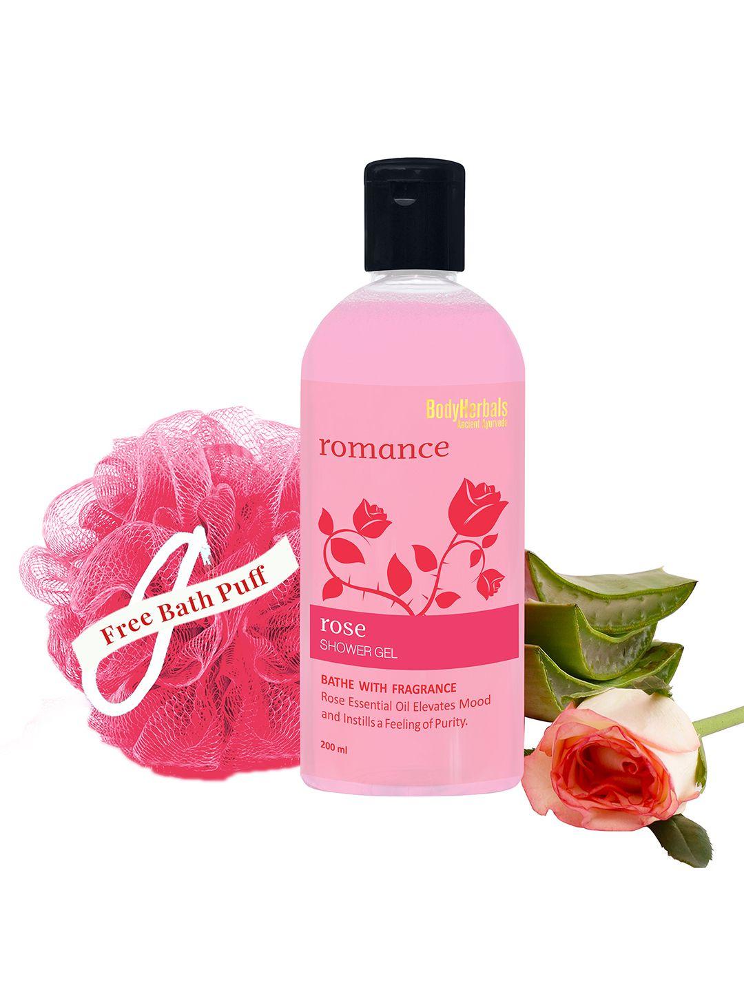 bodyherbals pink romance rose & aloevera shower gel 200 ml