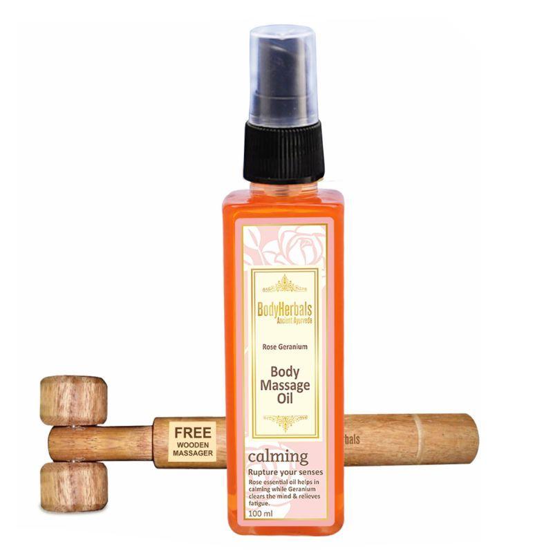 bodyherbals rose geranium body massage oil