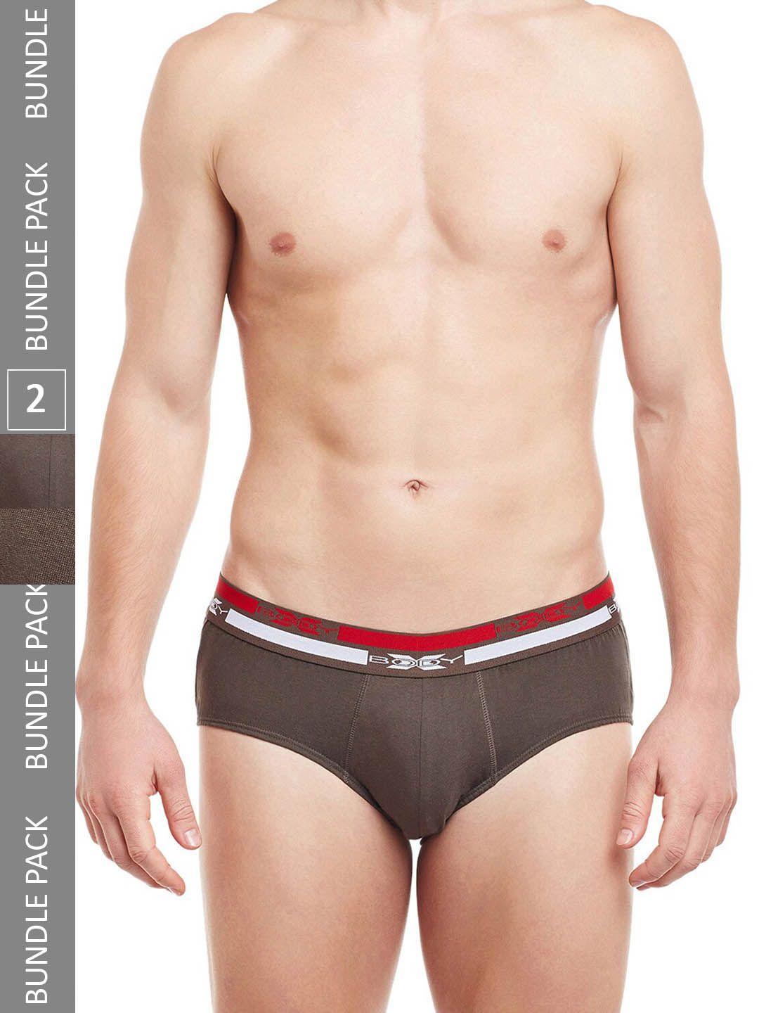 bodyx men pack of 2 cotton basic briefs bx12b-coffe-brown-2pcs-s