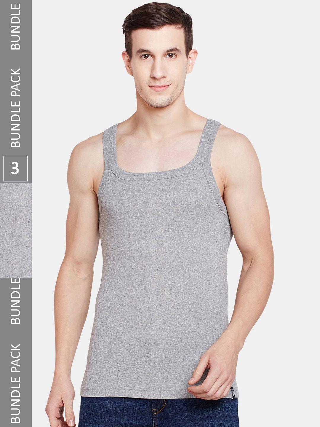 bodyx pack of 3 round neck pure cotton innerwear vests