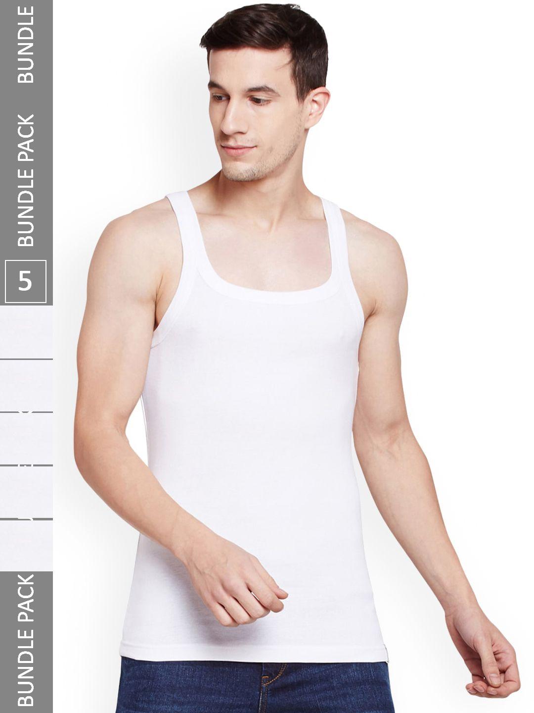 bodyx pack of 5 pure cotton innerwear vests