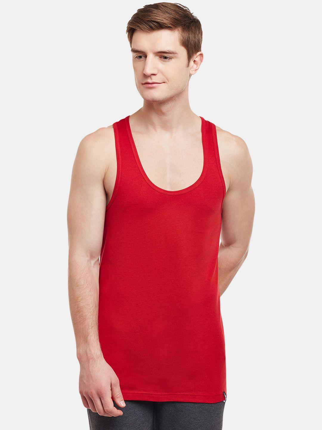 bodyx super combed cotton gym innerwear vest bx213 red_80