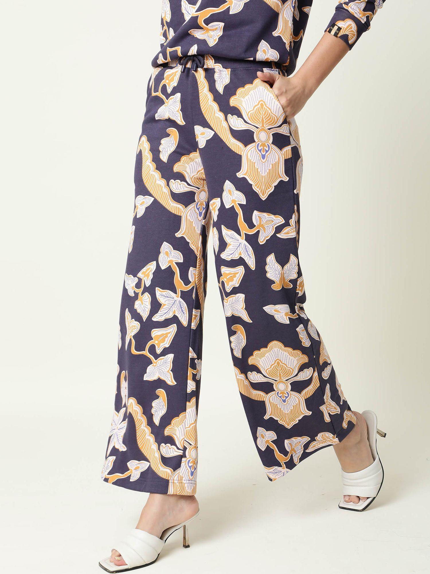 bogota all over print flared trackpant