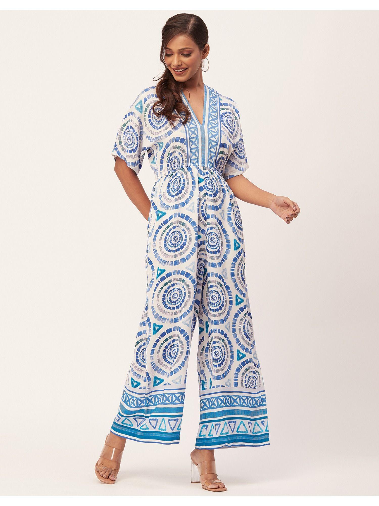 boho style wide leg loose jumpsuit