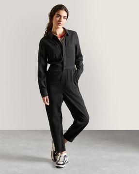 boiler suit with patch pockets