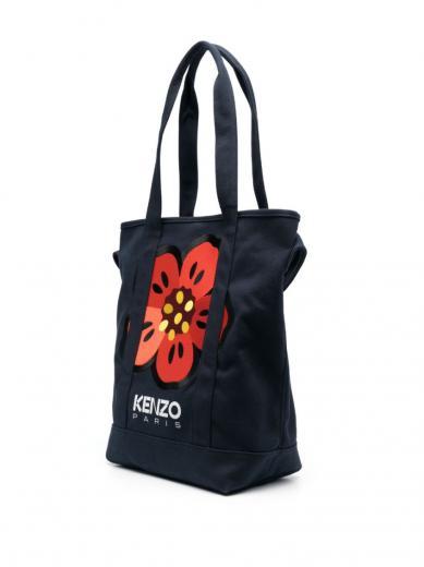 boke flower embroidered tote bag