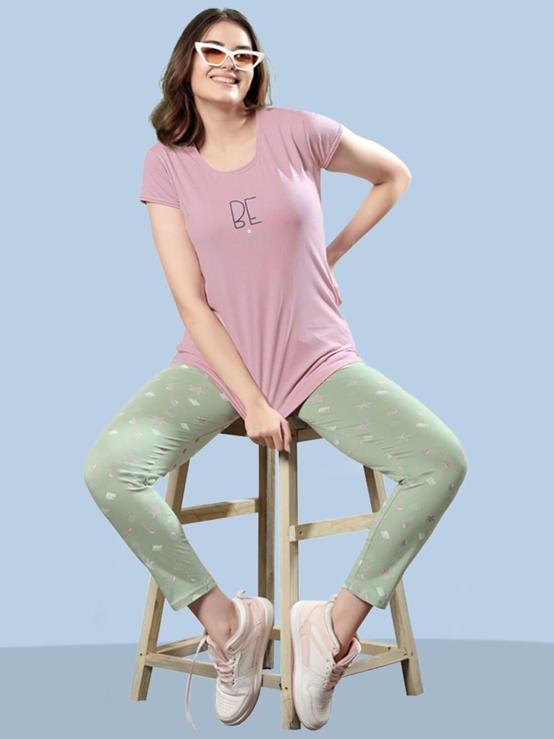 bold & bae printed t-shirt with pyjamas