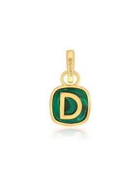 bold letter gold-plated pendant