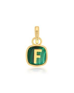 bold letter gold-plated pendant