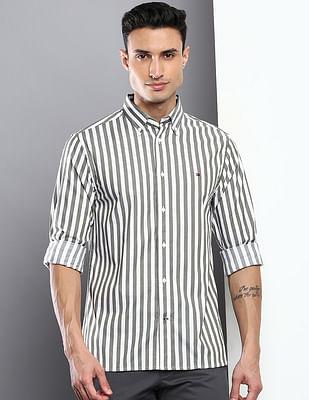 bold vertical stripe casual shirt