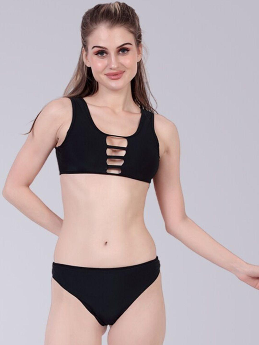 bold & bae round neck swim bikini set