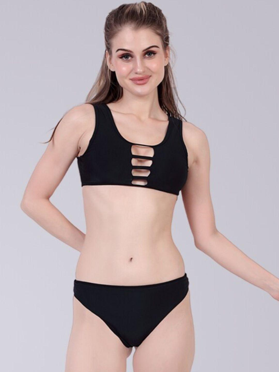 bold & bae round neck swim bikini set