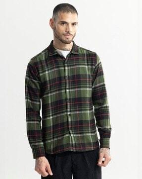 bold dupplin checked slim fit shirt