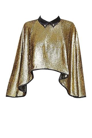 bold gold sequin cape