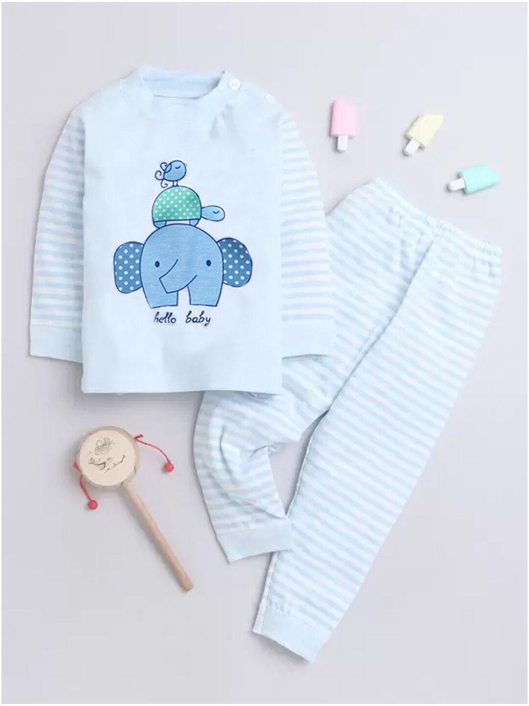 bold n elegant unisex kids printed t-shirt with pyjamas