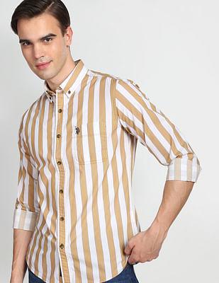 bold stripe twill shirt