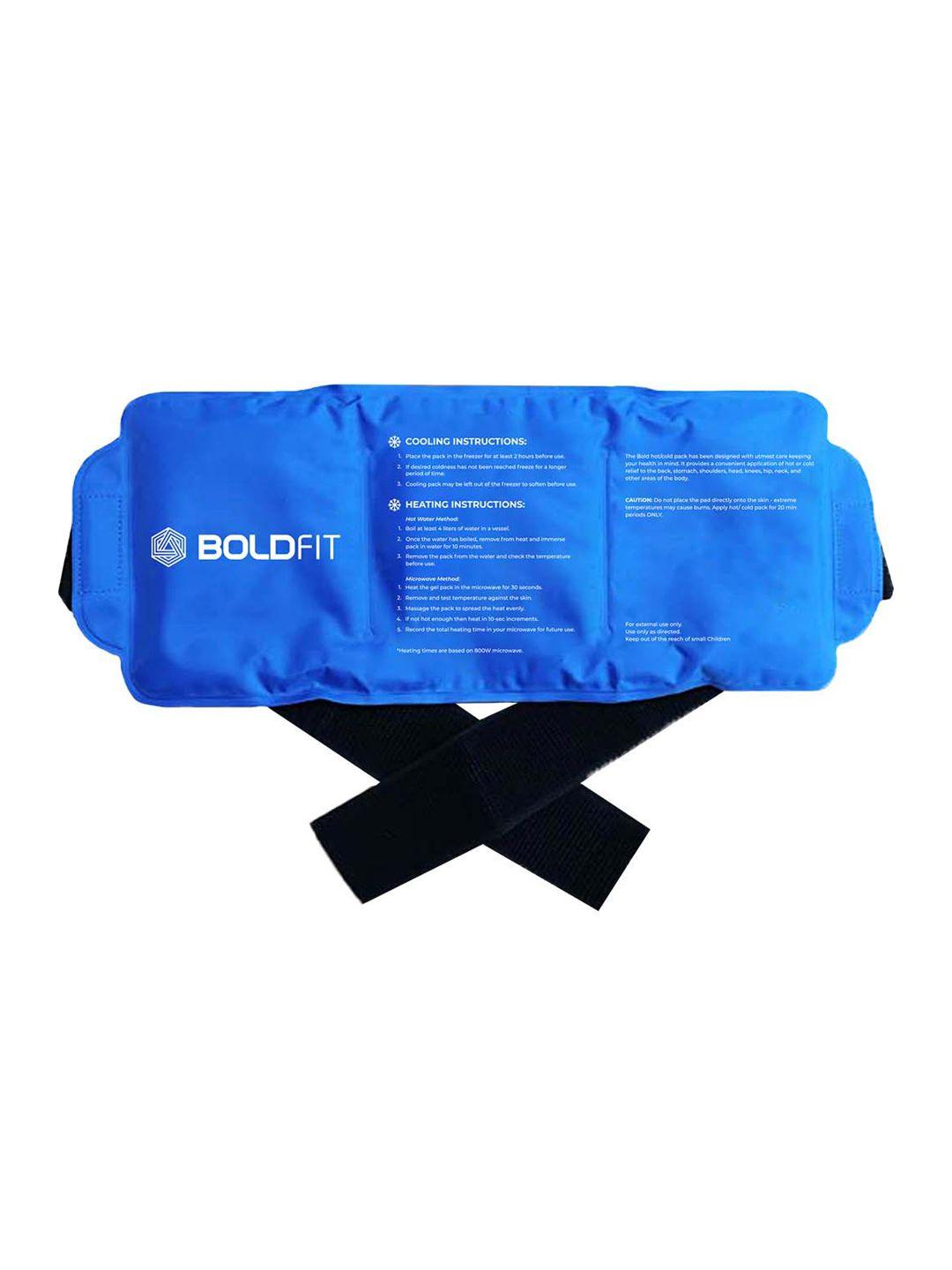 boldfit blue solid hot & cold ice pack gel pain relief belt