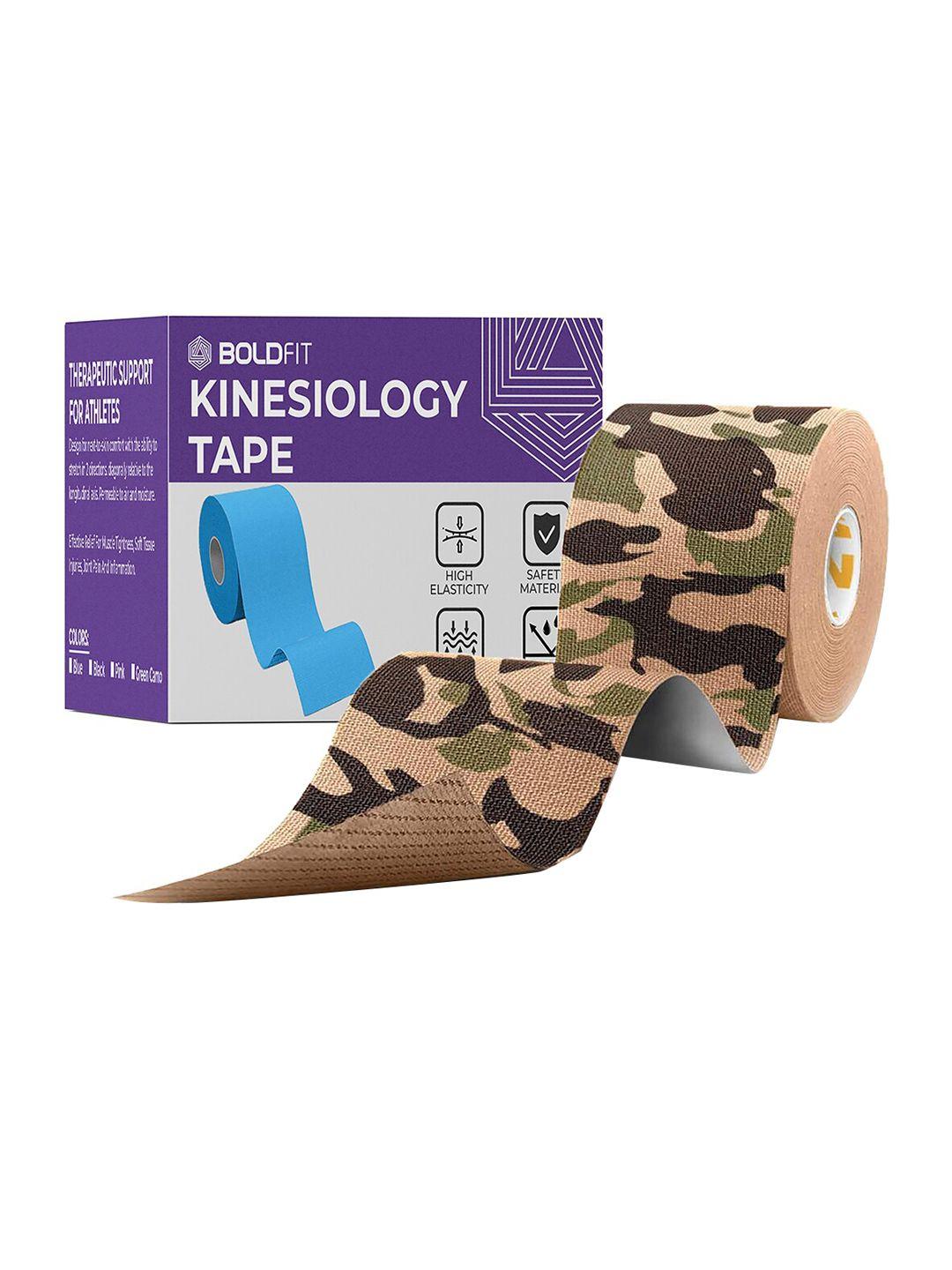 boldfit green printed physiotherapy kinesio tape