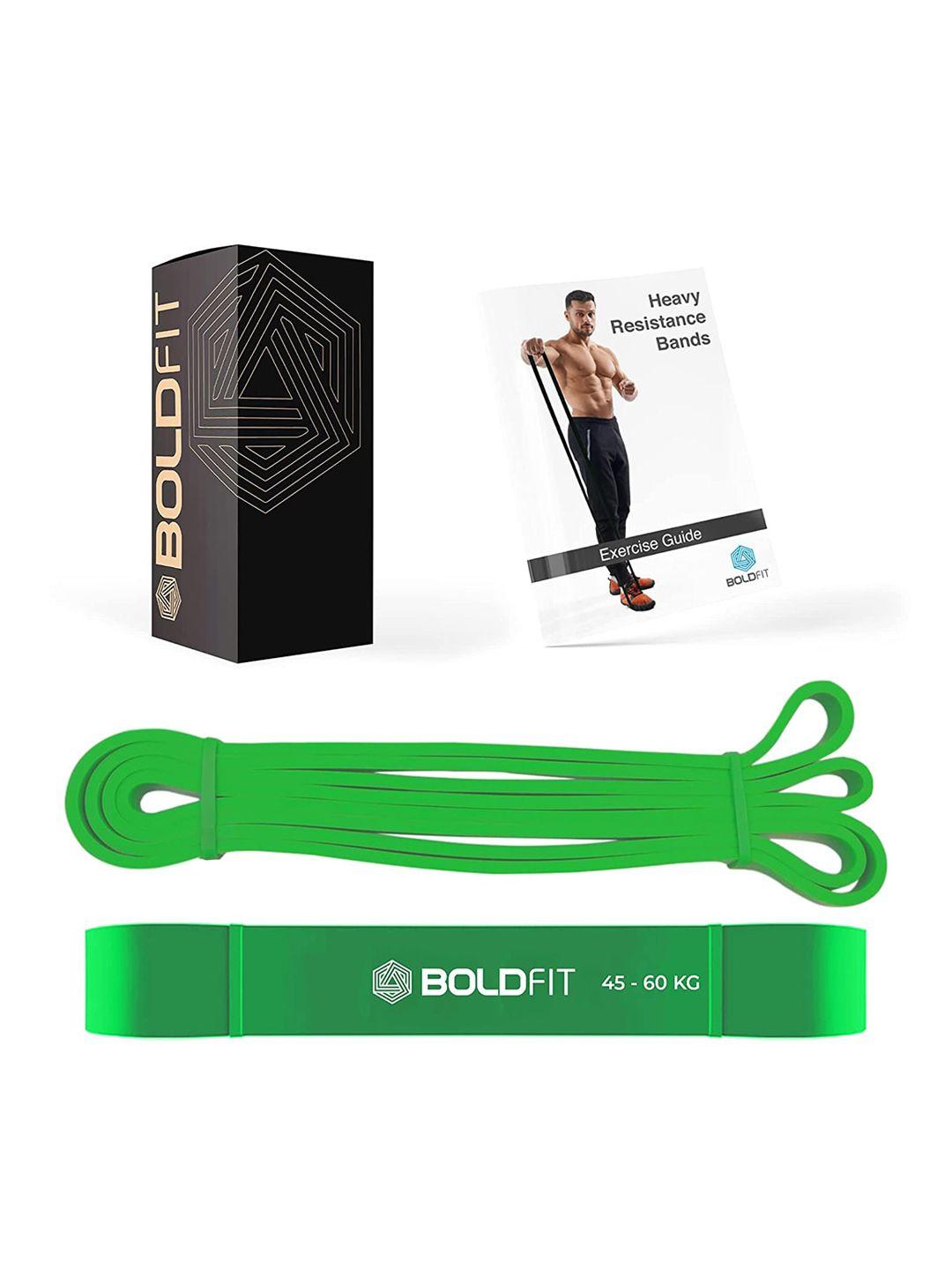 boldfit green solid heavy resistance band