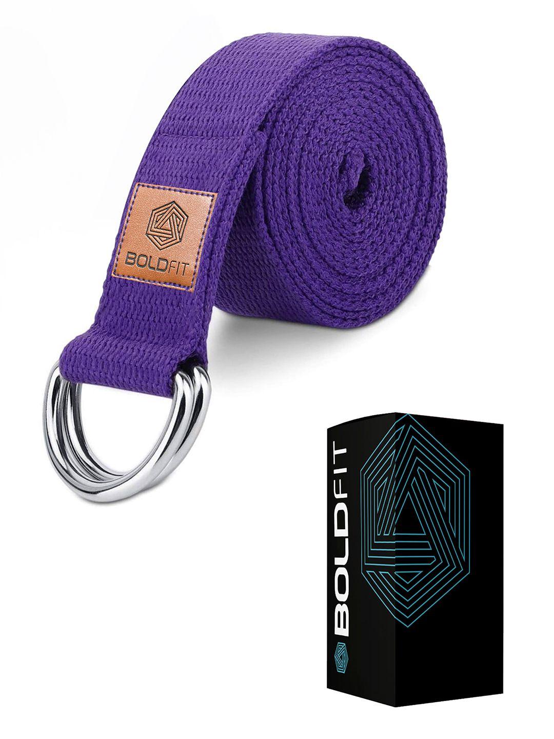 boldfit purple solid stretching yoga belt