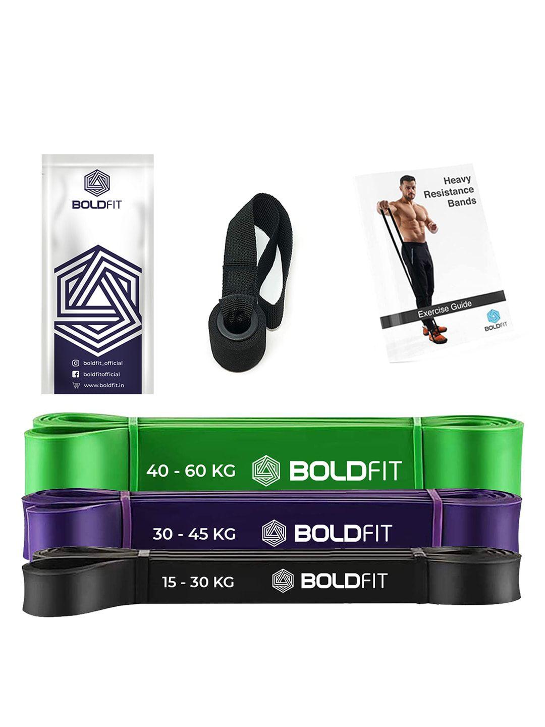 boldfit set of 3 solid stretching pull up bands