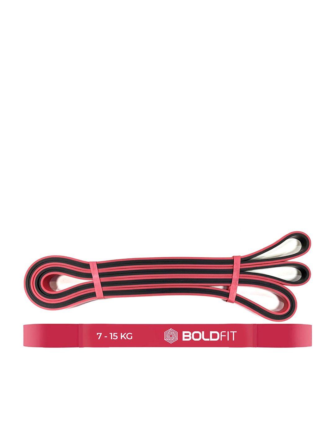 boldfit red solid heavy resistance bands