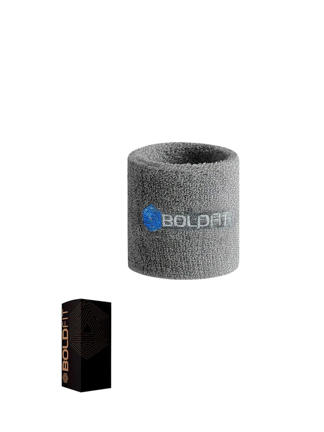 boldfit unisex  grey solid sweat absorbent wristbands