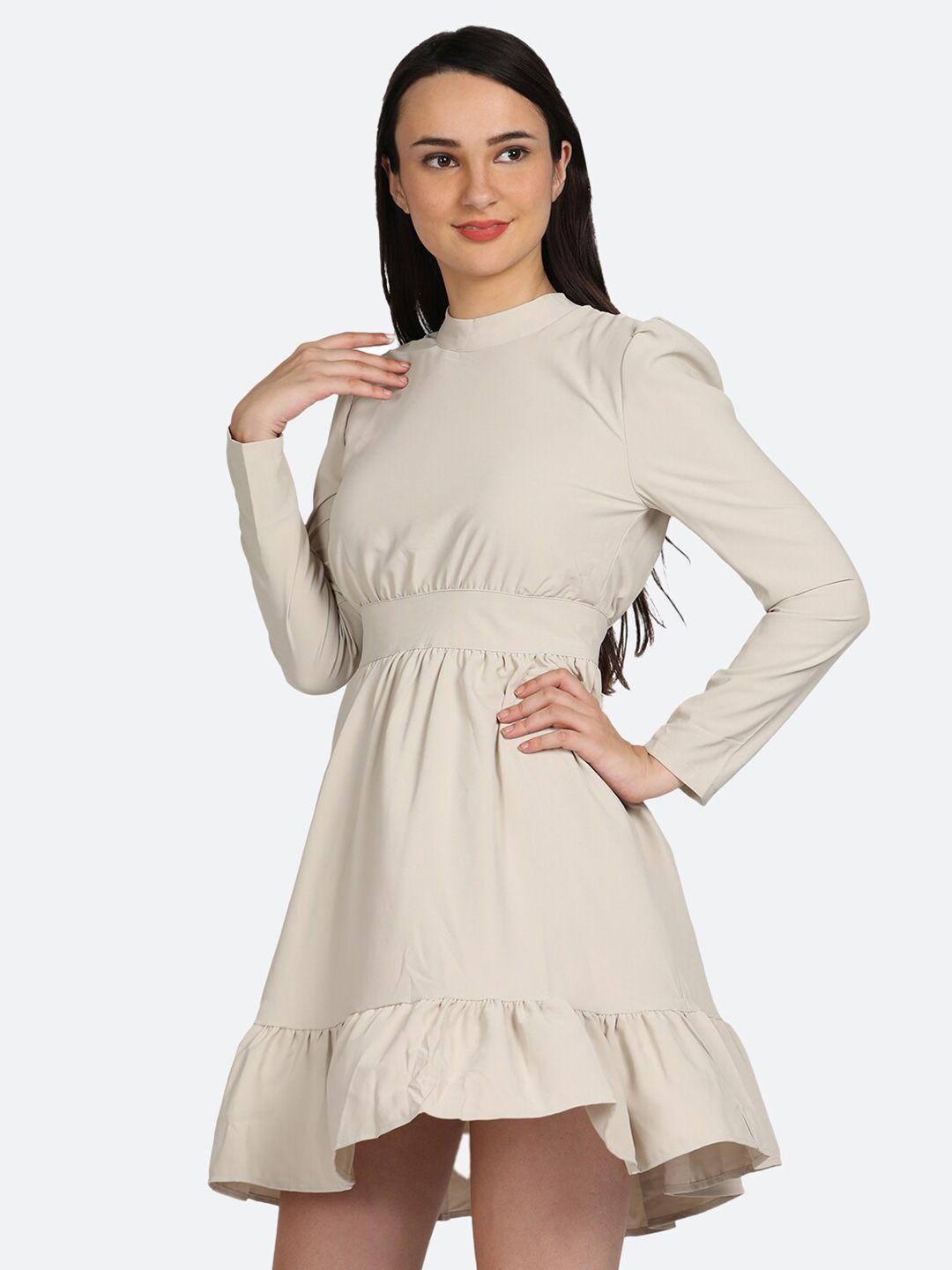 boldmiss women cream sold polyester mini dress