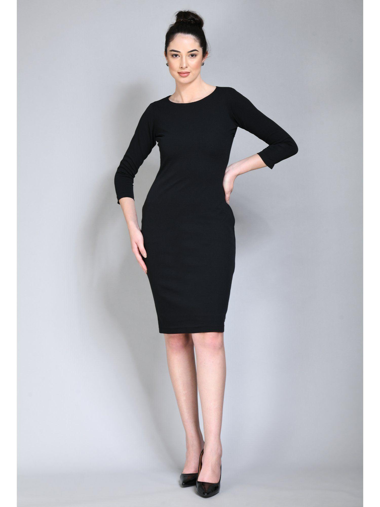 boldness bodycon dress - black