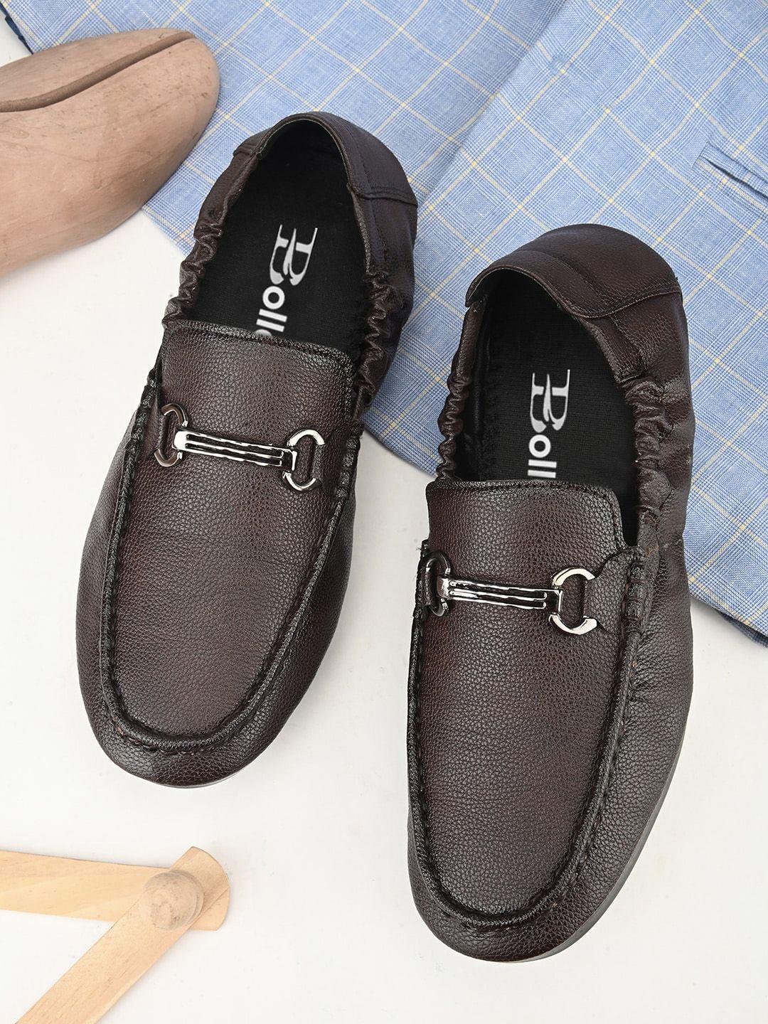 bollero men textured lightweight horsebit loafers