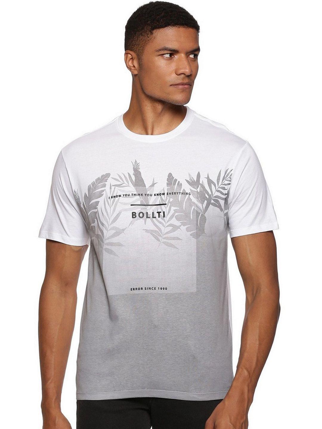 bollti tropical printed round neck cotton t-shirt