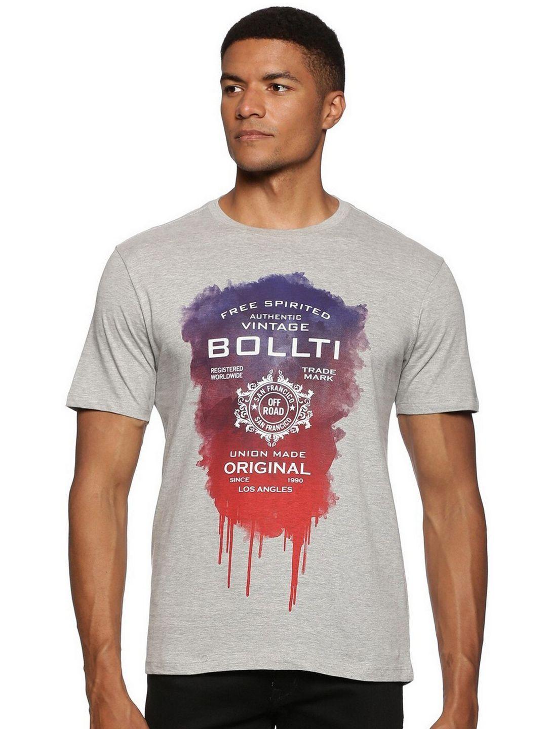 bollti typography printed pure cotton casual t-shirt