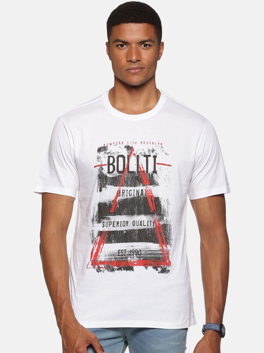 bollti typography printed pure cotton casual t-shirt