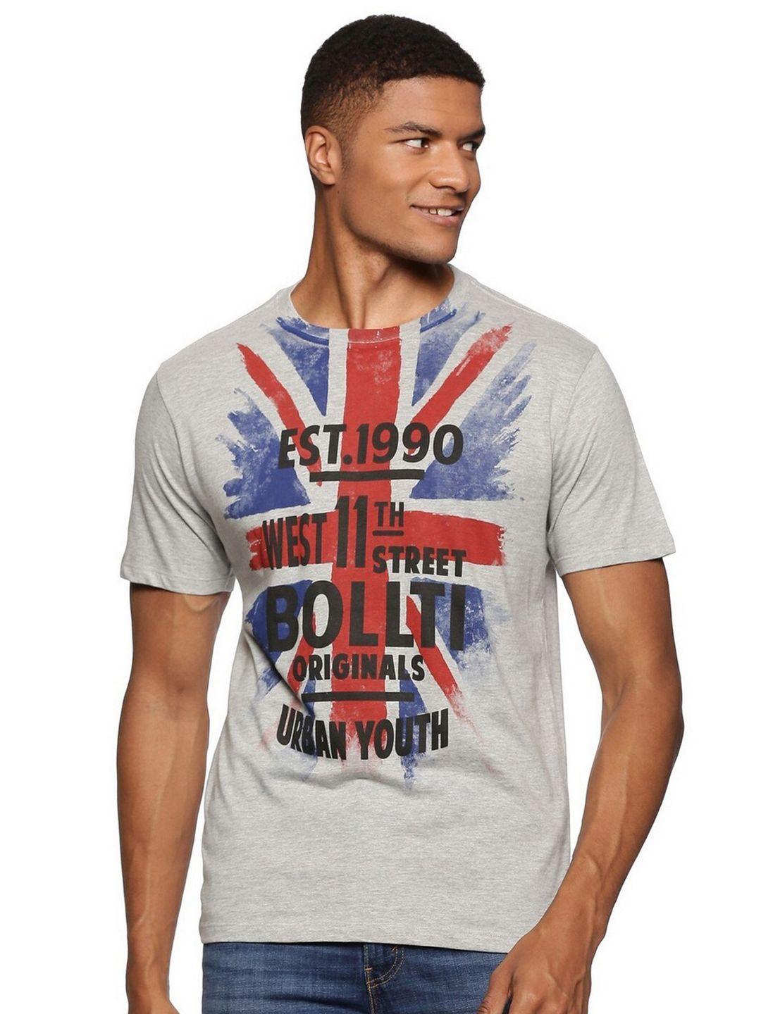 bollti typography printed round neck cotton t-shirt