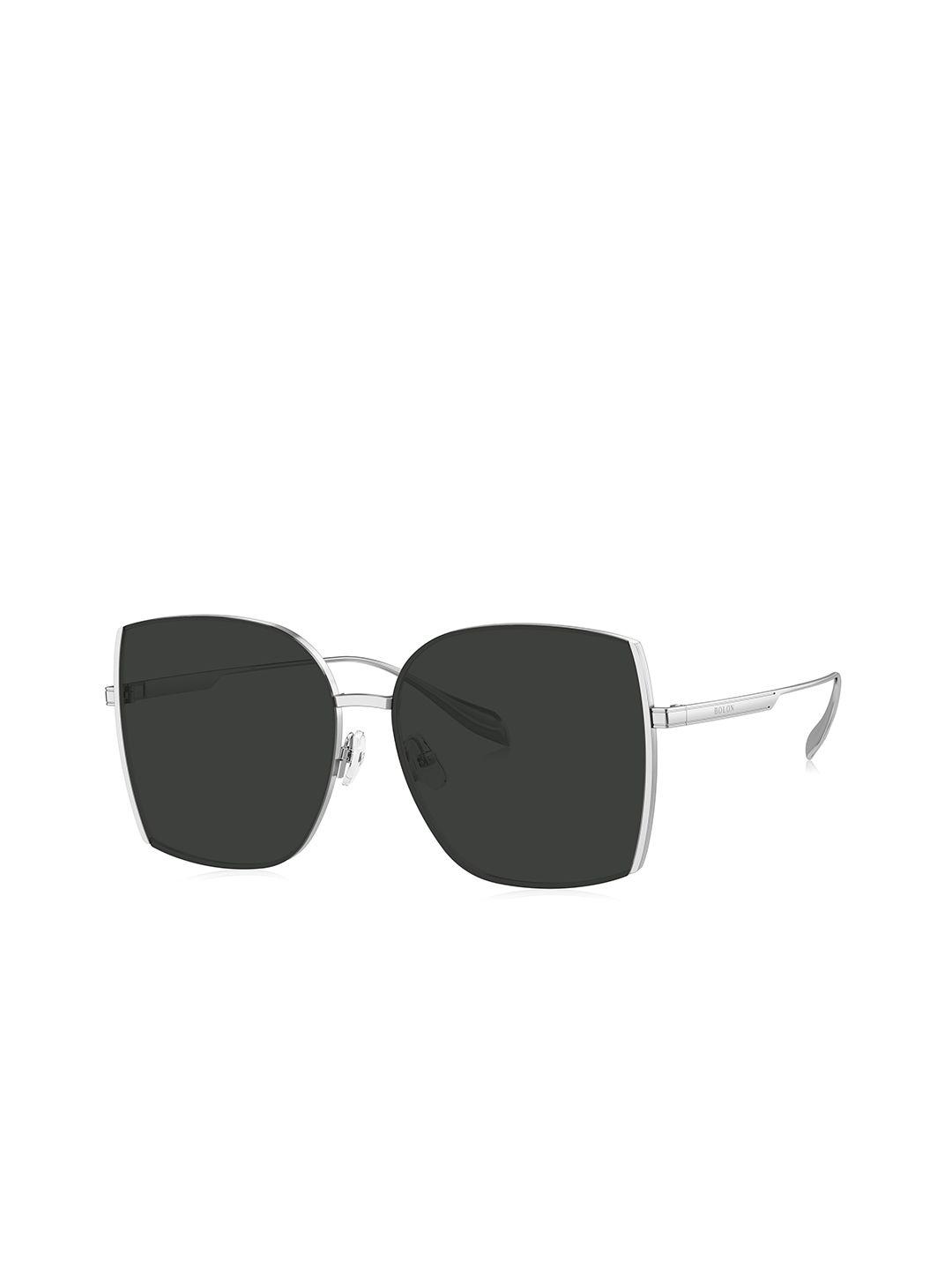 bolon eyewear women black lens & silver-toned other sunglasses with polarised lens