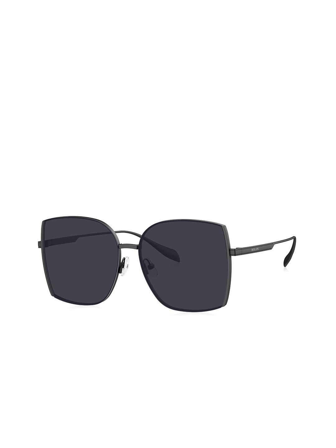 bolon eyewear women purple lens & black other sunglasses with polarised lens