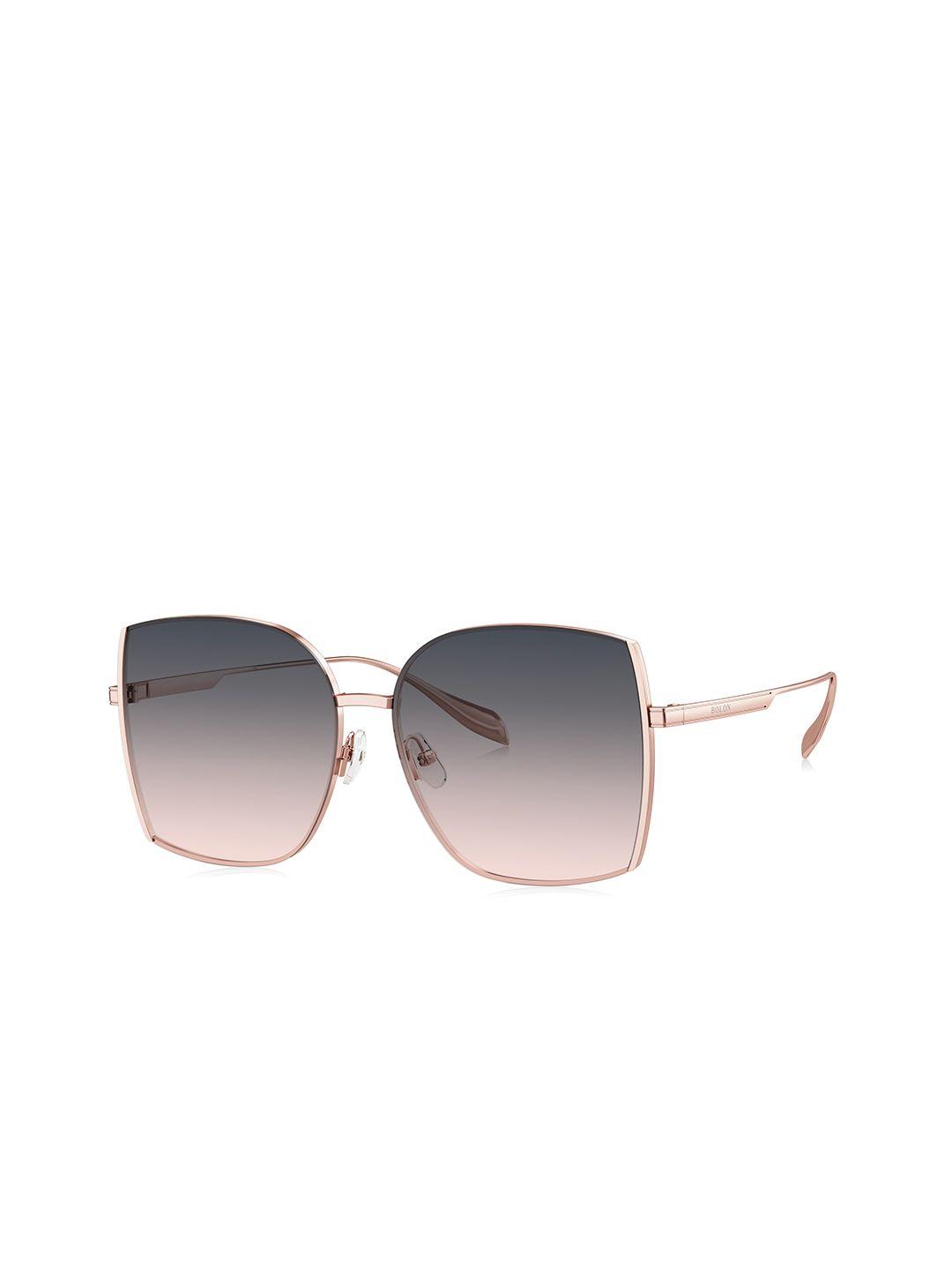 bolon eyewear women grey lens & rose gold-toned other sunglasses with uv protected lens