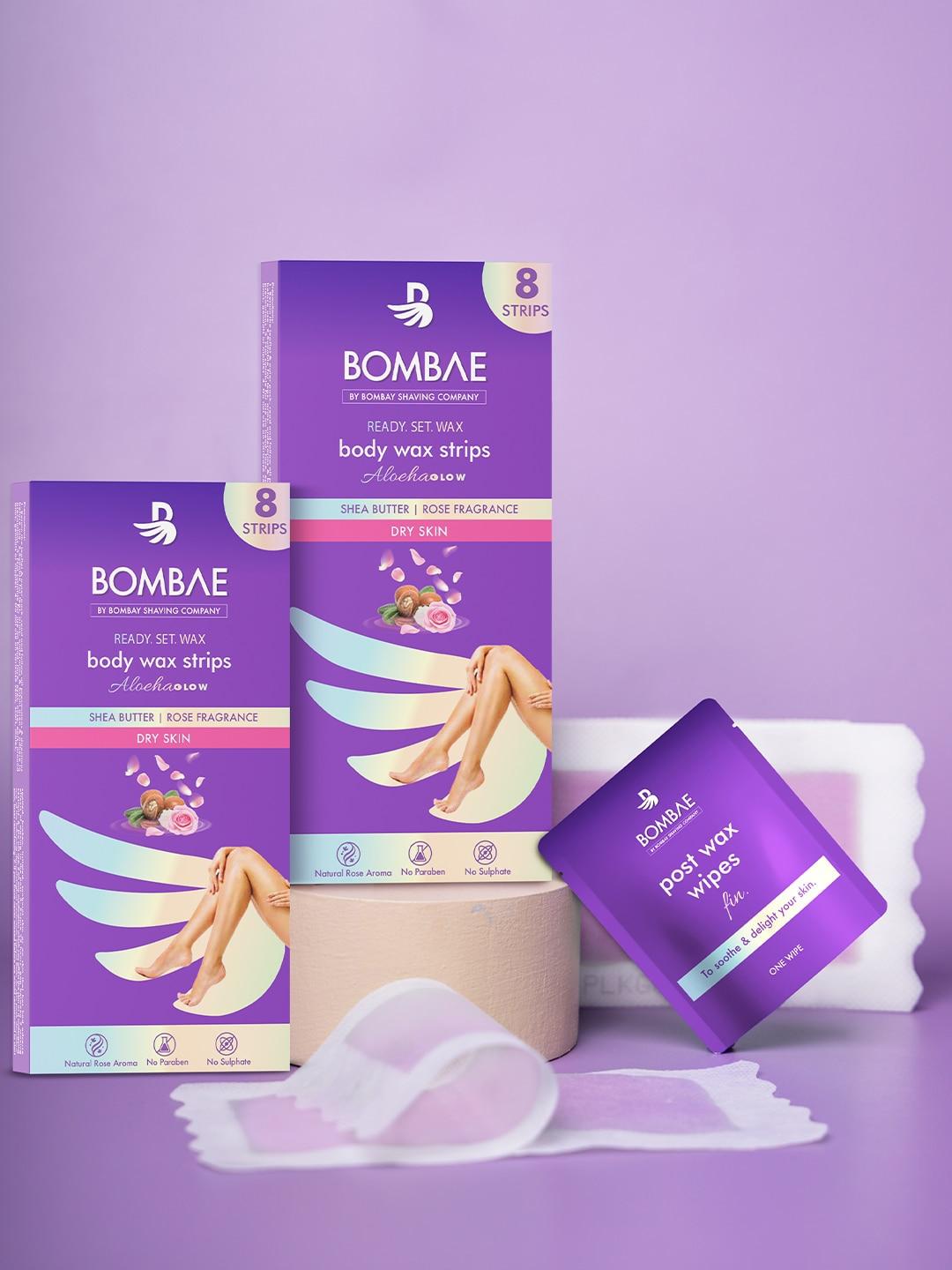 bombae set of 2 wax strips for dry skin