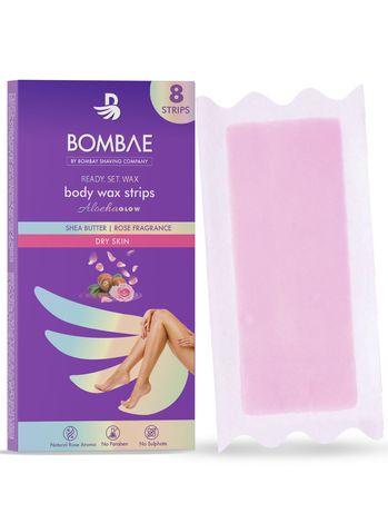 bombae 8 body wax strips - dry skin